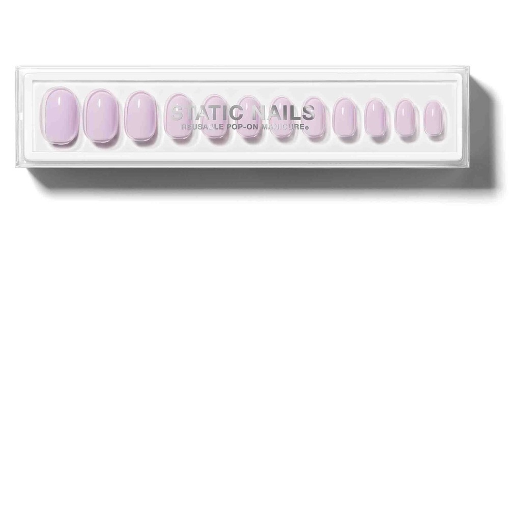 Static Nails Reusable Pop on Manicure in Willow - Round